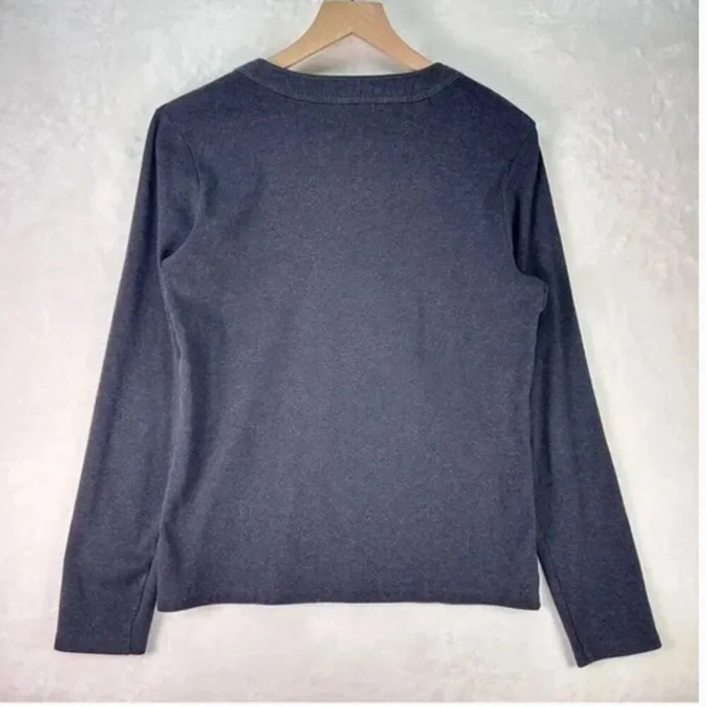 Banana Republic Grey Lace Up Corsette Sweater Long Sleeve XL